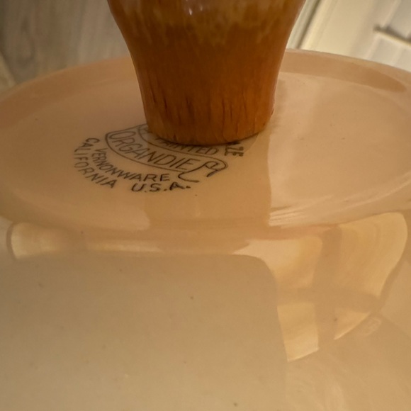 Vintage MCM Vernon Kiln (Vernonware) 3 Tier Tidbit Tray - Picture 4 of 4